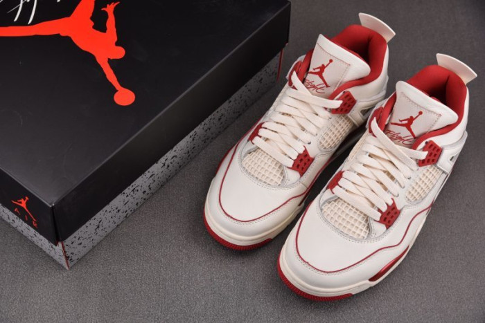 Air Jordan 4 Retro Pale Ivory Sierra Red (Women