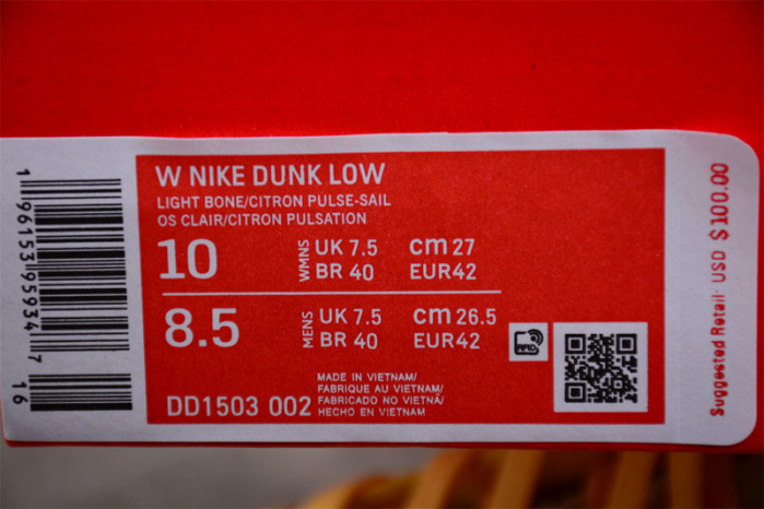Dunk Low Citron Pulse DD1503-002